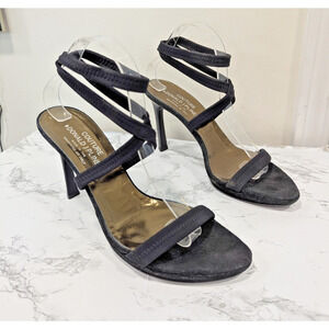 Couture Donald j Pliner Strappy Black Heels Size 10 Round Toe